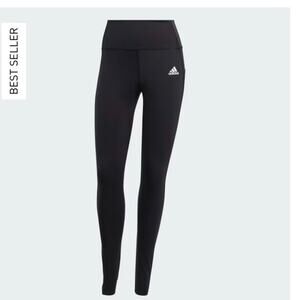 Adidas AEROREADY Black High Rise Leggings XS Recycled Stretch Logo Activewear